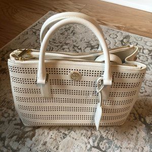 TORY BURCH Robinson Perforated Tote - New w/o tags